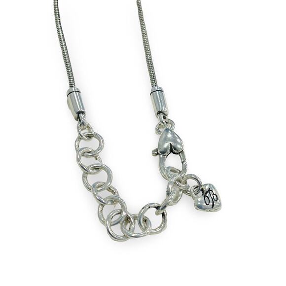 Brighton Hearts Pendant Necklace Silver & Gold Collar Size 16” - Picture 4 of 5